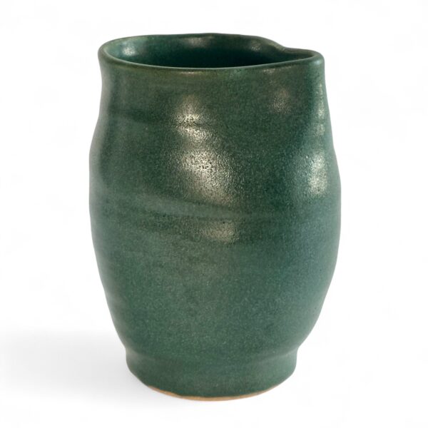 Green Studio Pottery Vessel w/ Spout