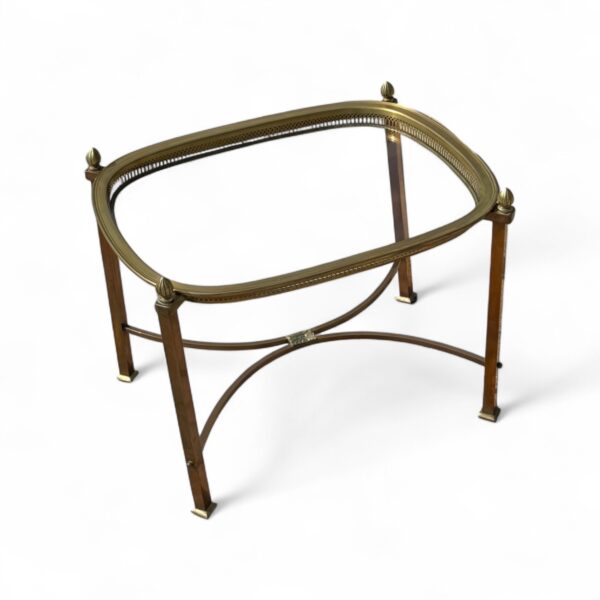 Brass Tray Table w/ Glass Top