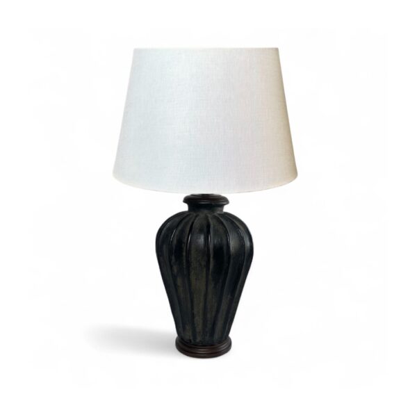 Ribbed Metal Table Lamp