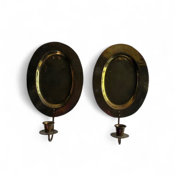 Pair of Brass Candle Sconces