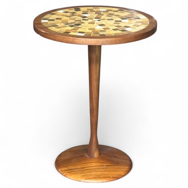 Mosaic-Top Tulip-Base Side Table