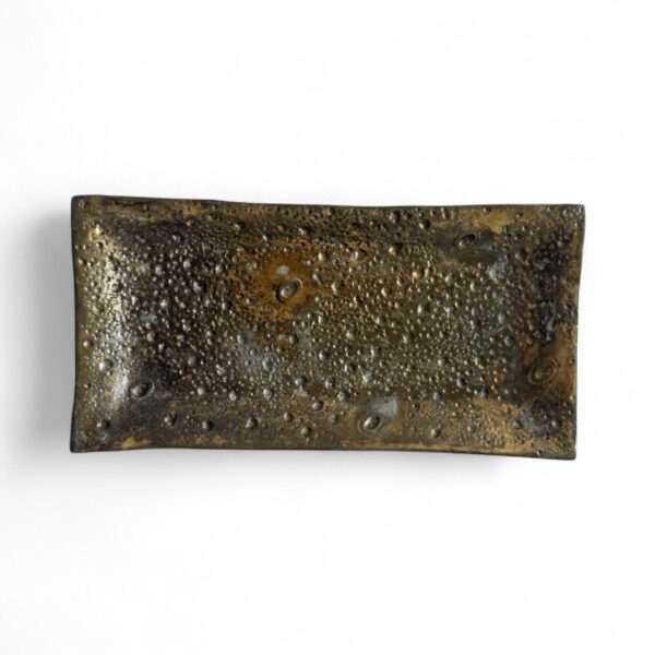 Brass Brutalist Tray w/ Crater Texture