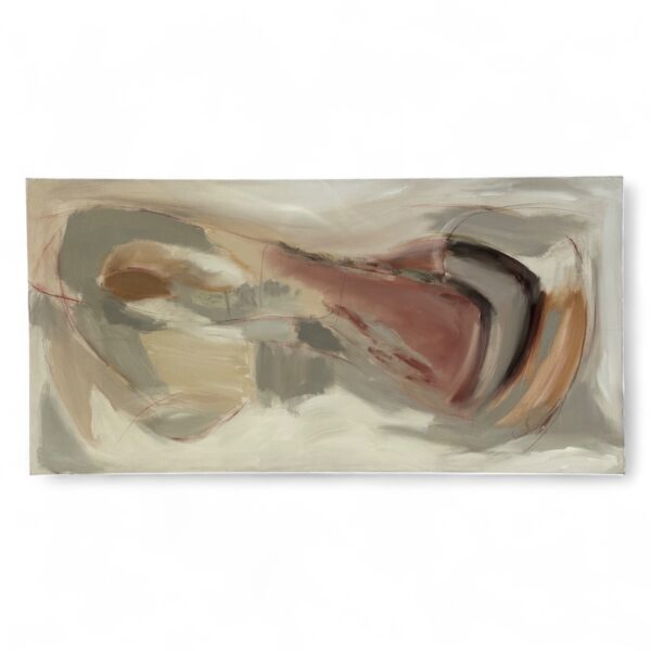 Large Taupe, Rust, and Gray Abstract, Signed Wolff
