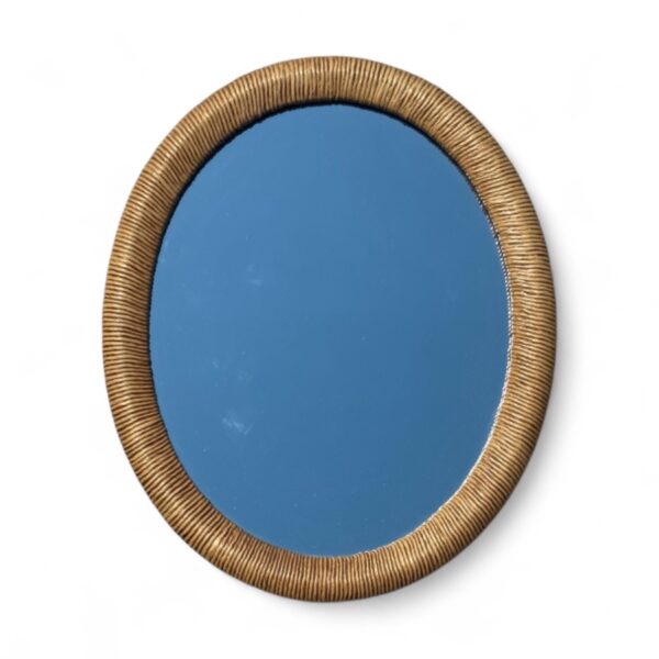 Faux Rush Oval Mirror